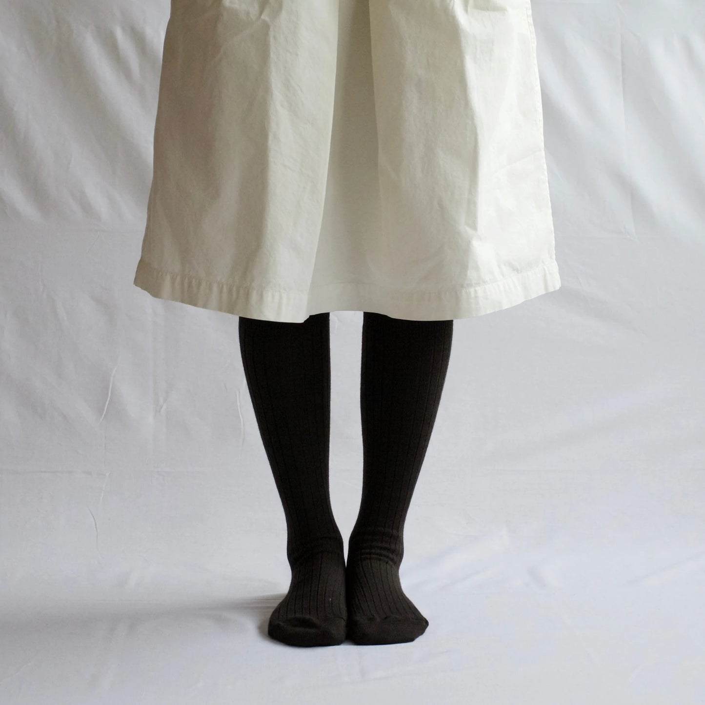 Nishiguchi Kutsushita Praha Merino Wool High Sock Dark Olive Medium | Nishiguchi Kutsushita | Miss Arthur | Home Goods | Tasmania