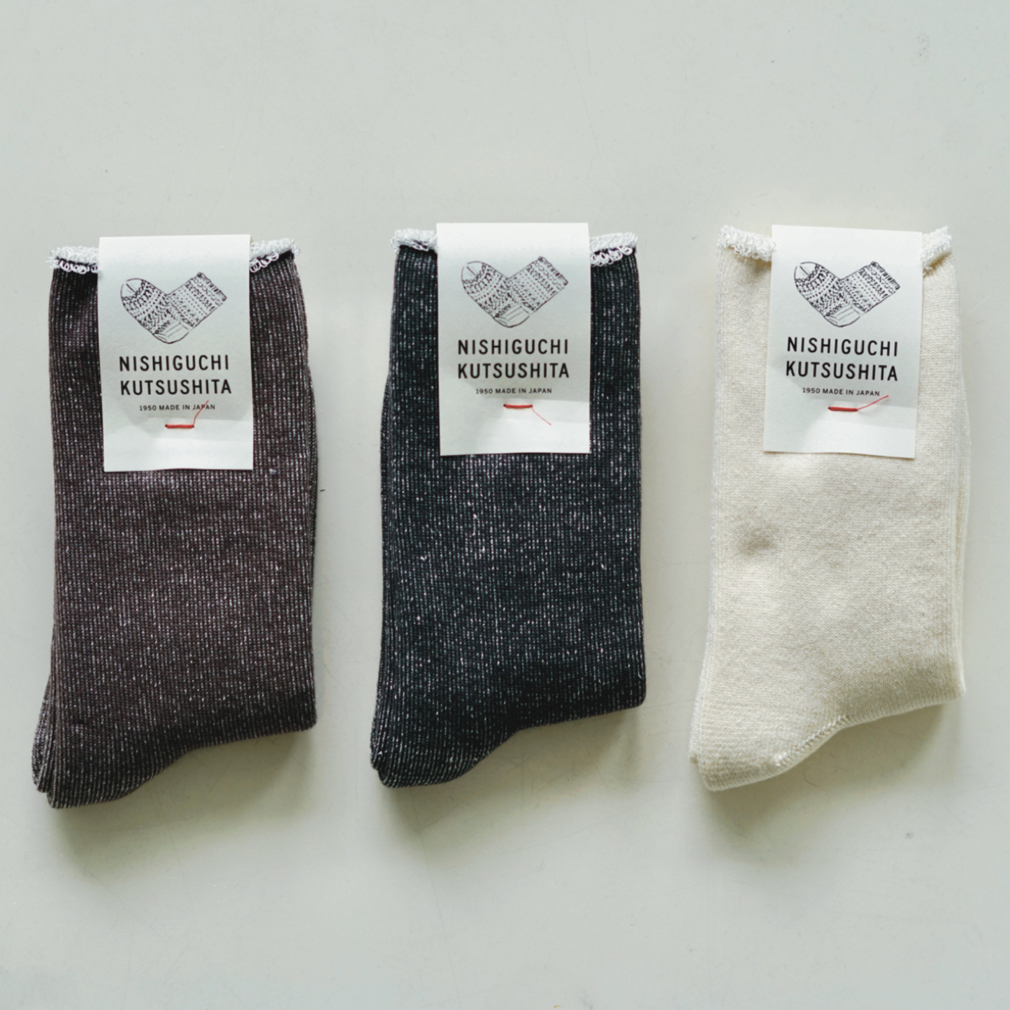 Nishiguchi Kutsushita Praha Silk Cotton Socks Charcoal Small | Nishiguchi Kutsushita | Miss Arthur | Home Goods | Tasmania