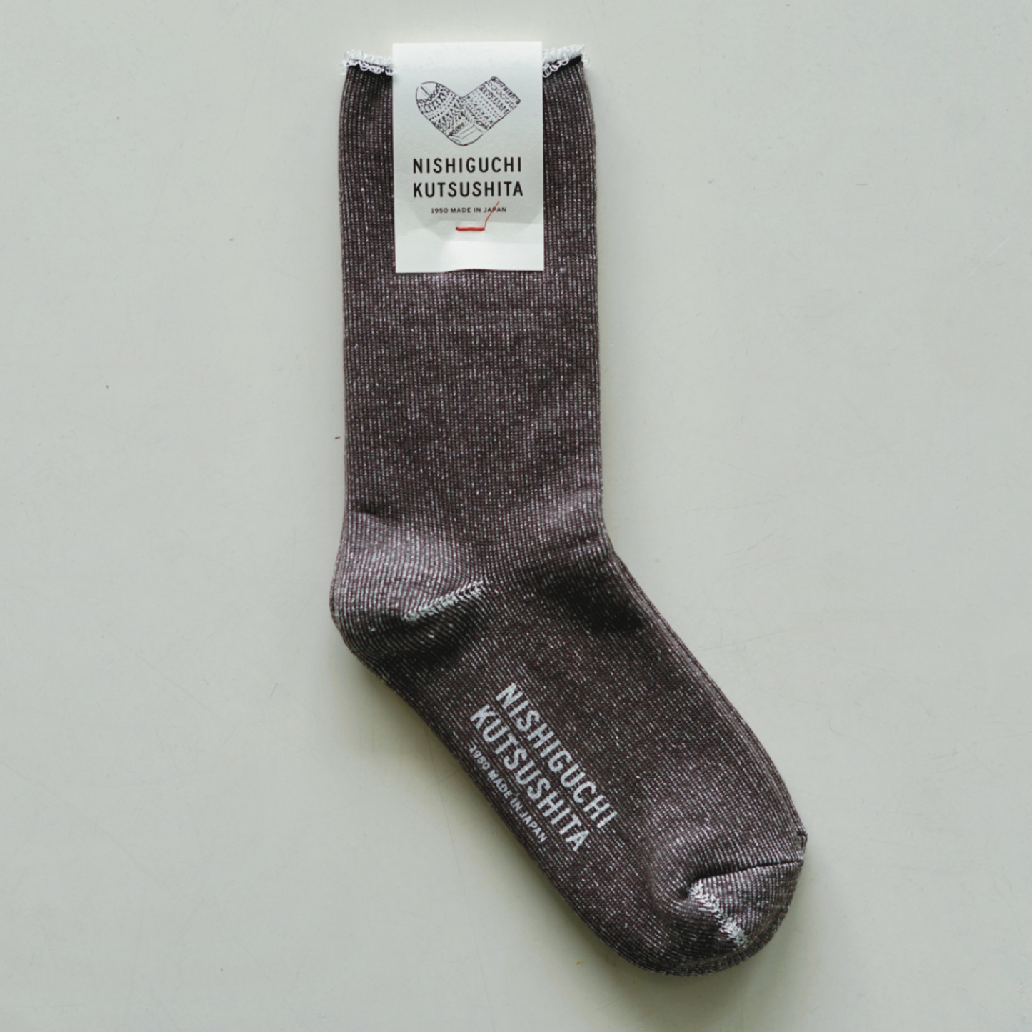 Nishiguchi Kutsushita Praha Silk Cotton Socks Mocha Brown Medium | Nishiguchi Kutsushita | Miss Arthur | Home Goods | Tasmania