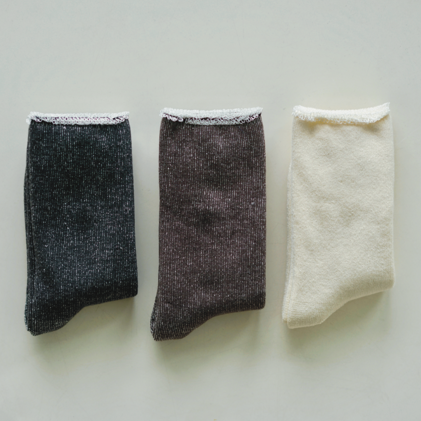 Nishiguchi Kutsushita Praha Silk Cotton Socks Charcoal Large | Nishiguchi Kutsushita | Miss Arthur | Home Goods | Tasmania