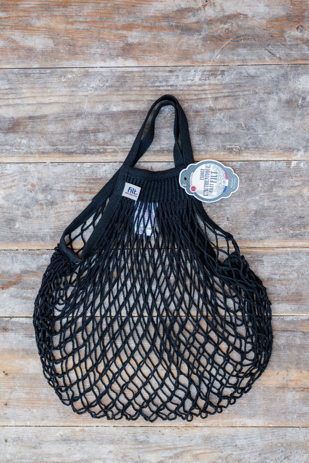 Filt French String Bag Short Handle Noir | Filt | Miss Arthur | Home Goods | Tasmania