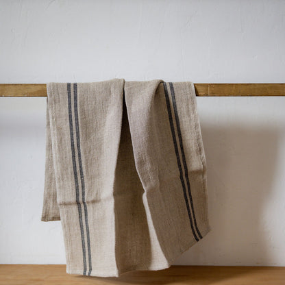 Charvet Éditions French Linen Country Tea Towel Noir | Charvet Éditions | Miss Arthur | Home Goods | Tasmania