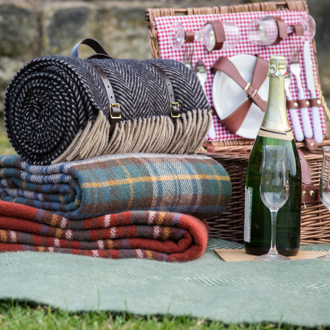 Tweedmill Textiles Polo Wool Picnic Rug Vintage Brown | Tweedmill Textiles | Miss Arthur | Home Goods | Tasmania