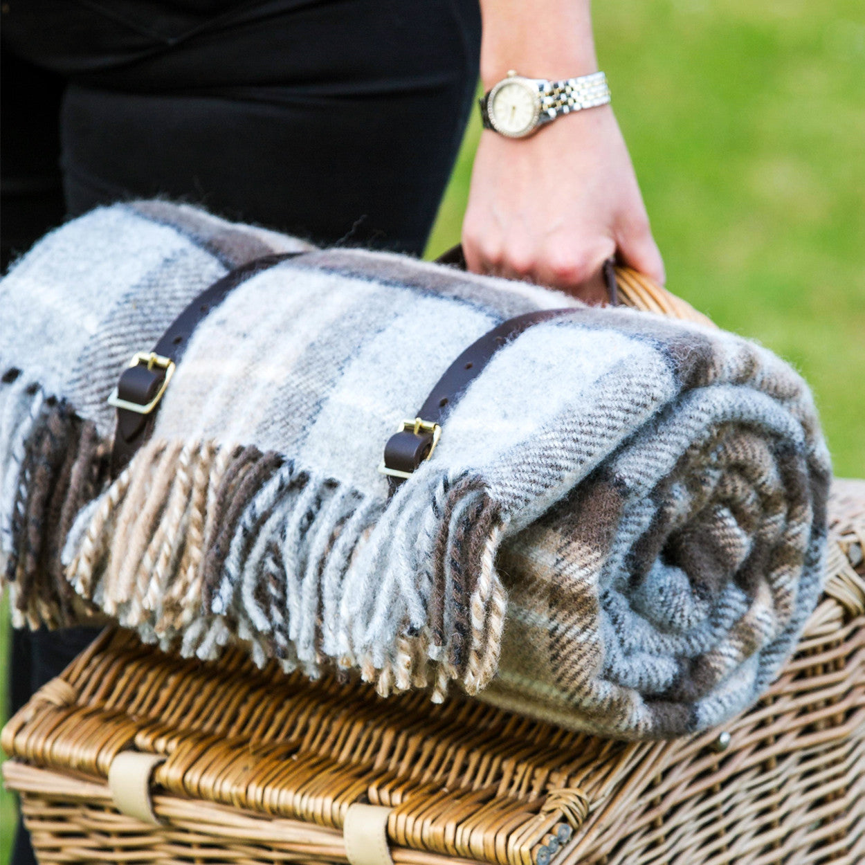 Tweedmill Textiles Polo Wool Picnic Rug Mckellar Brown | Tweedmill Textiles | Miss Arthur | Home Goods | Tasmania