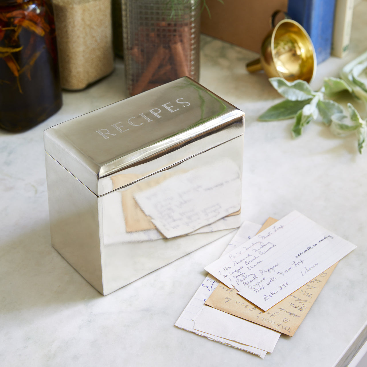Sir|Madam Brass Recipe Box | Sir|Madam | Miss Arthur | Home Goods | Tasmania