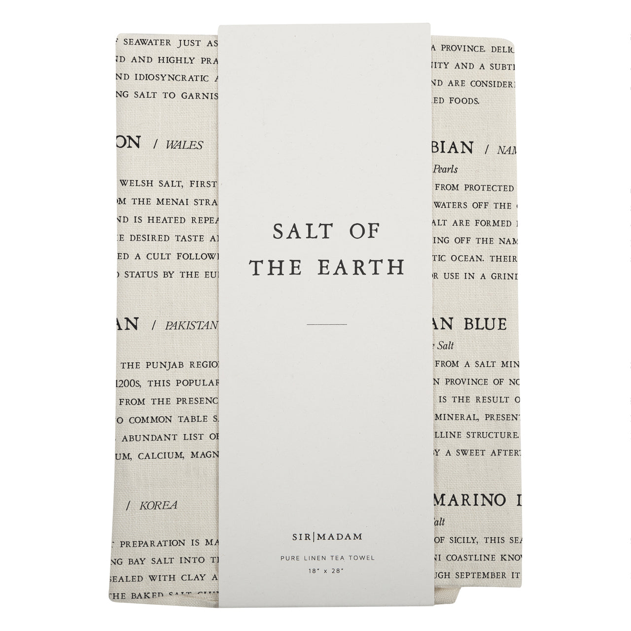 Salt of the Earth Tea Towel | Sir|Madam | Miss Arthur | Home Goods | Tasmania