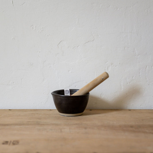 Handmade Black Suri Bowl and Pestle Small | Motoshige | Miss Arthur | Home Goods | Tasmania