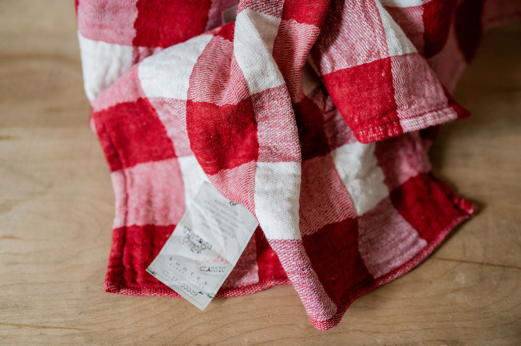 Kontex Vintage Check Wash Cloth Red | Kontex | Miss Arthur | Home Goods | Tasmania
