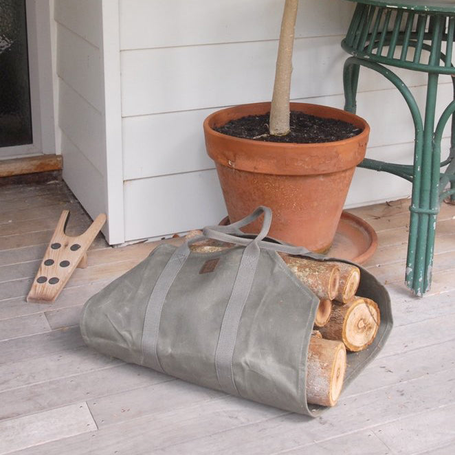 Waxed Canvas Log Carrier | Heaven in Earth | Miss Arthur | Home Goods | Tasmania