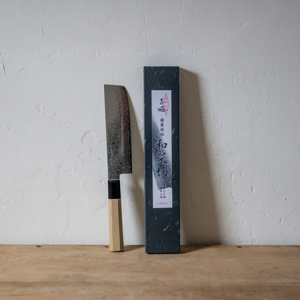 Nakiri Knife AUS10 Damascus 165mm | Misuzu | Miss Arthur | Home Goods | Tasmania