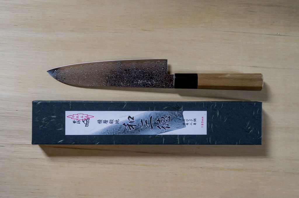 Santoku Knife AUS10 Damascus 180mm | Misuzu | Miss Arthur | Home Goods | Tasmania
