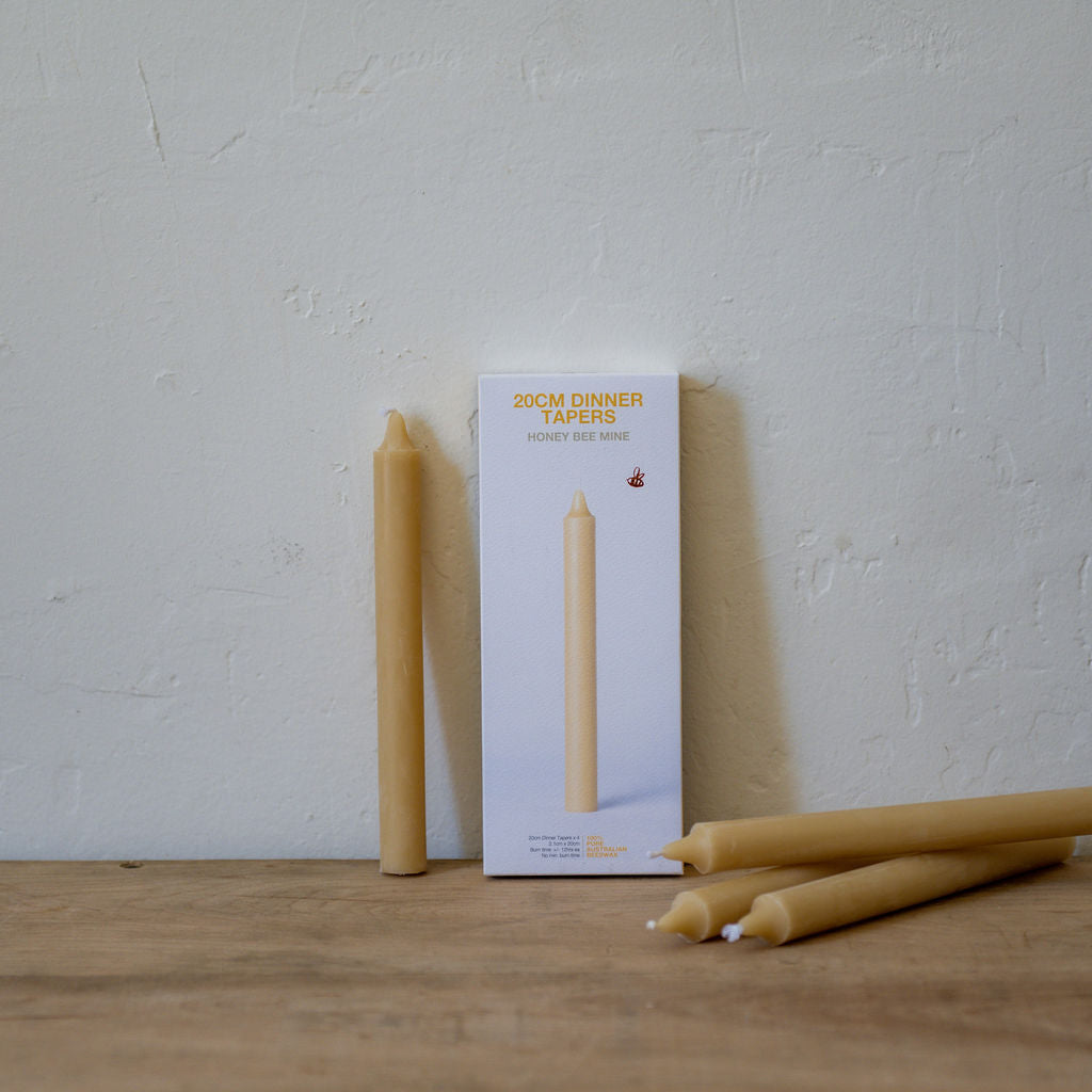 20cm Dinner Tapers - Box of 4 | Queen B | Miss Arthur | Home Goods | Tasmania
