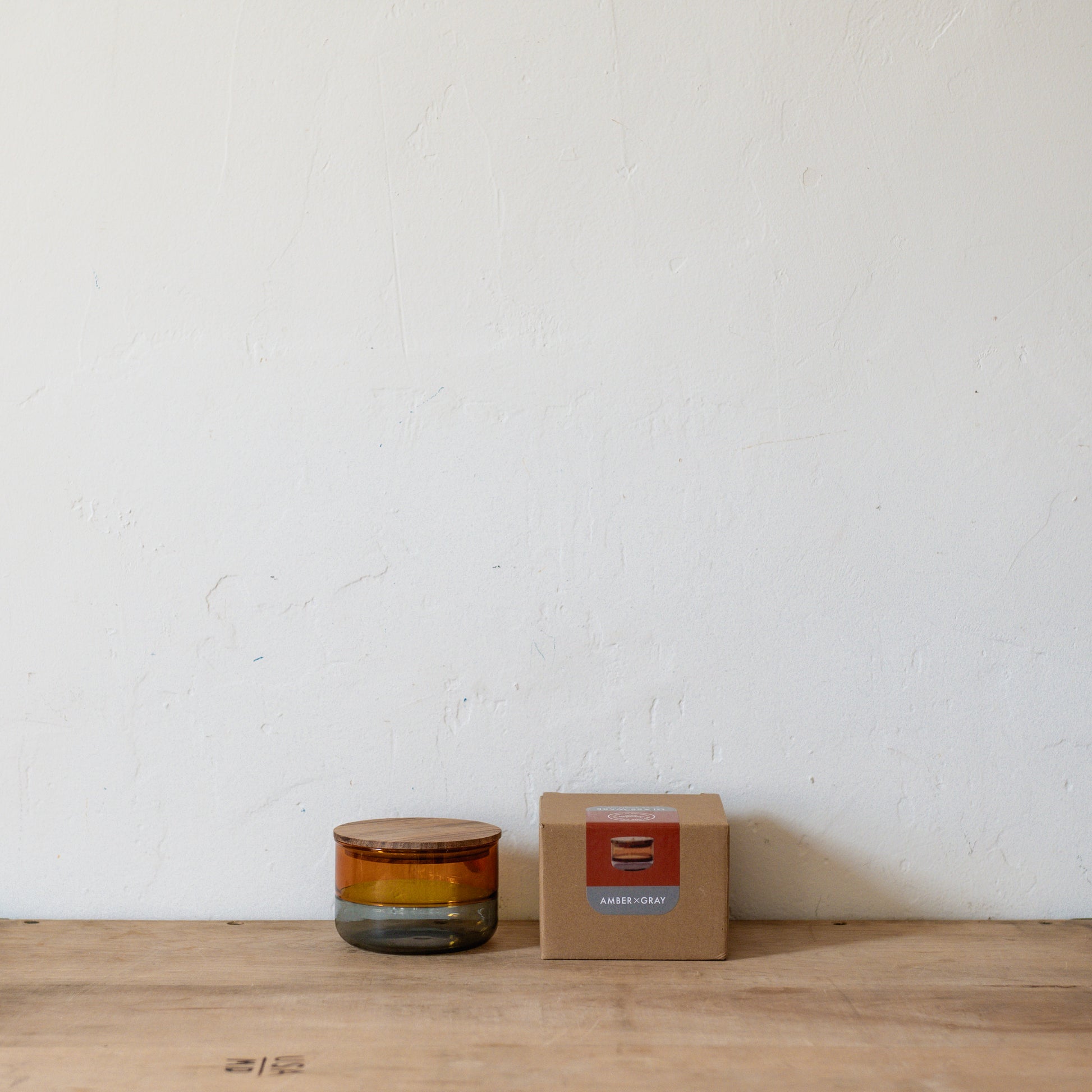 Amabro Two Tone Glass Canister Small Amber Grey | Amabro | Miss Arthur | Home Goods | Tasmania