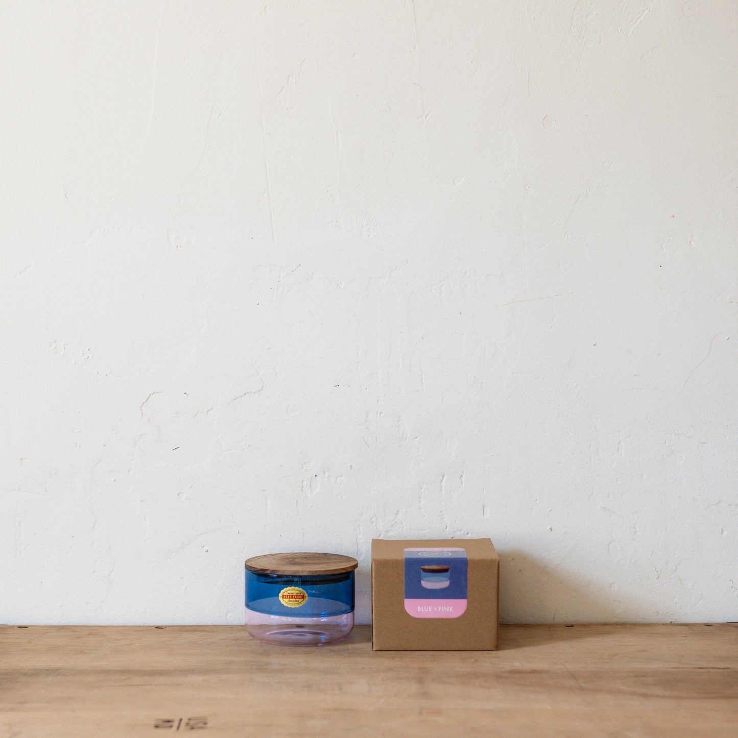Amabro Two Tone Glass Canister Small Blue Pink | Amabro | Miss Arthur | Home Goods | Tasmania