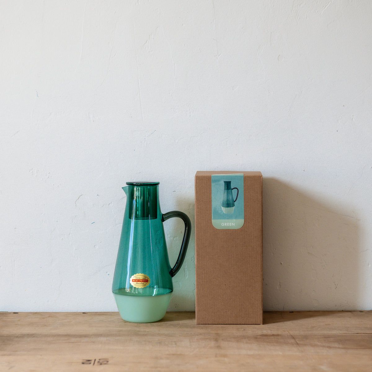 Amabro Two Tone Glass Carafe Green