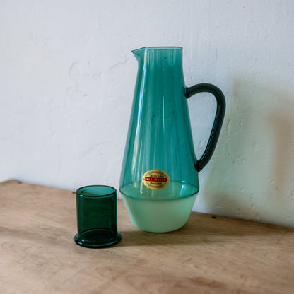 Amabro Two Tone Glass Carafe Green