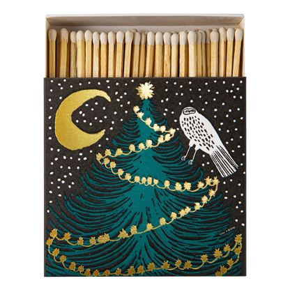 Archivist Luxury Matches Owl Moon and Tree