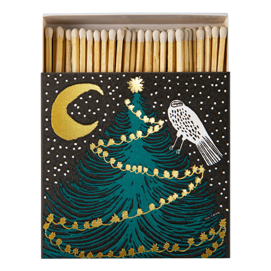 Archivist Luxury Matches Owl Moon and Tree