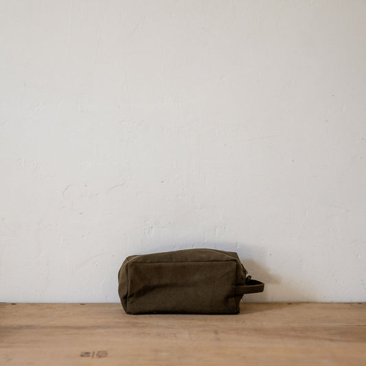 Fog Linen Work Cotton Teeya Pouch Large Khaki | Fog Linen Work | Miss Arthur | Home Goods | Tasmania