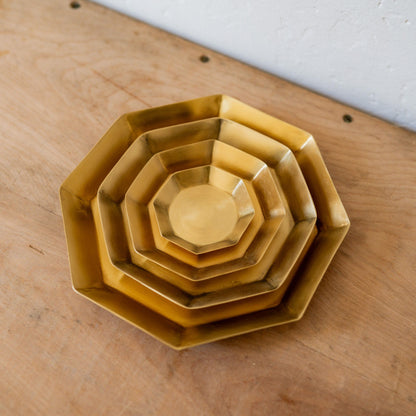 Fog Linen Work Brass Plate Octagon X-Small | Fog Linen Work | Miss Arthur | Home Goods | Tasmania