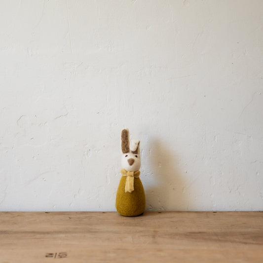 Gry & Sif Felt Big Bunny Bow Ornament Ochre | Gry & Sif | Miss Arthur | Home Goods | Tasmania