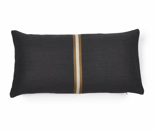 Jasper Cushion Cover 40cm x 80cm Faded Black | Libeco | Miss Arthur | Home Goods | Tasmania