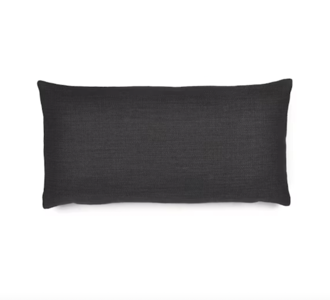 Libeco Jasper Cushion Cover 40cm x 80cm Faded Black | Libeco | Miss Arthur | Home Goods | Tasmania