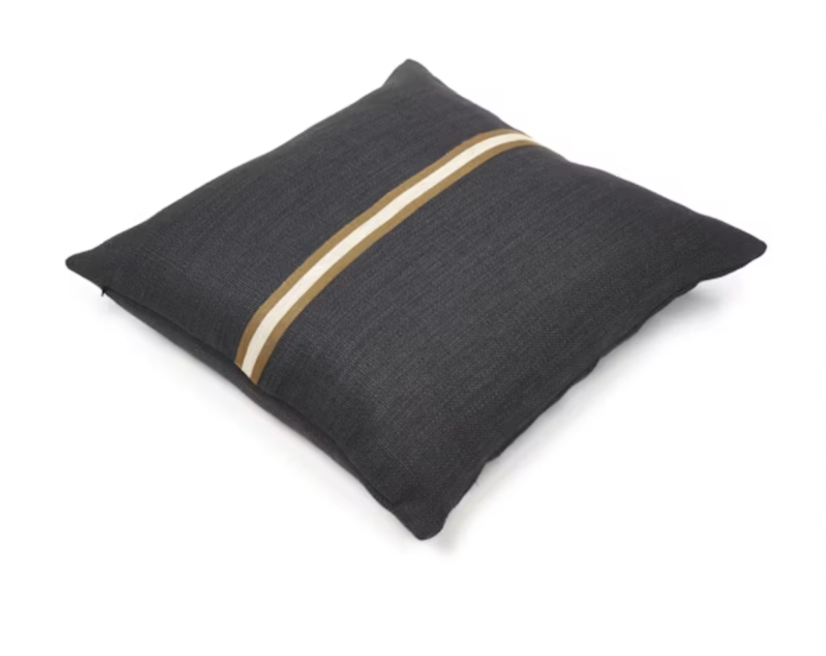 Libeco Jasper Cushion Cover 63cm x 63cm Faded Black | Libeco | Miss Arthur | Home Goods | Tasmania