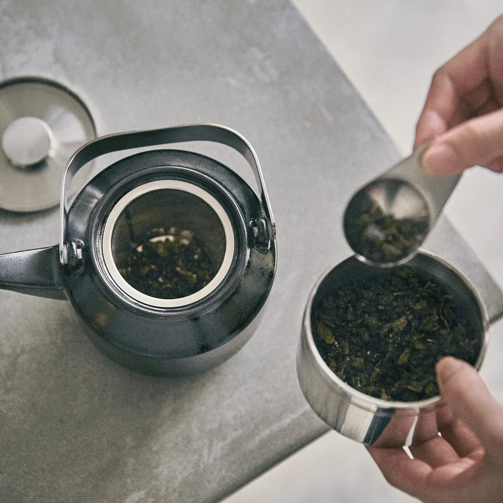 Kinto Leaves to Tea Teapot Black