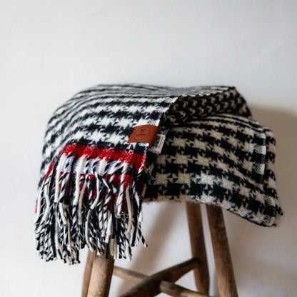 Klippan Dogtooth Wool Blanket Black