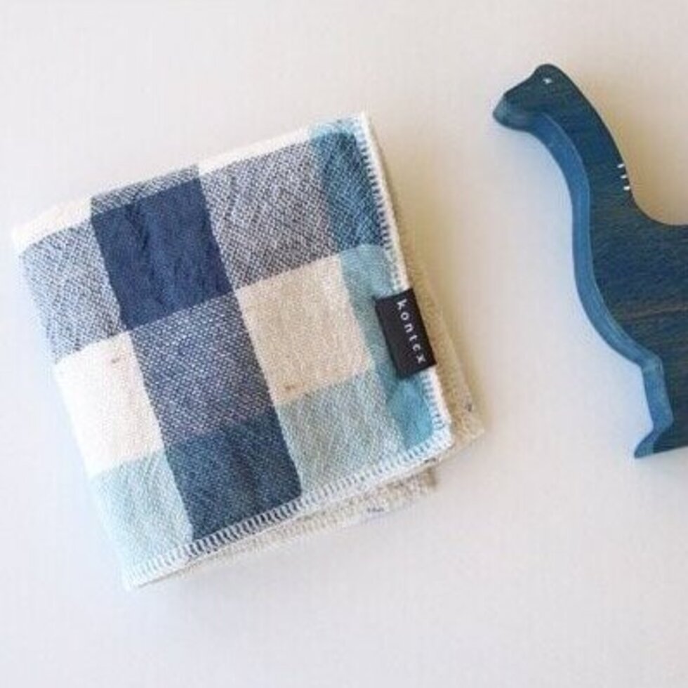 Kontex Block Check Handkerchief Blue | Kontex | Miss Arthur | Home Goods | Tasmania