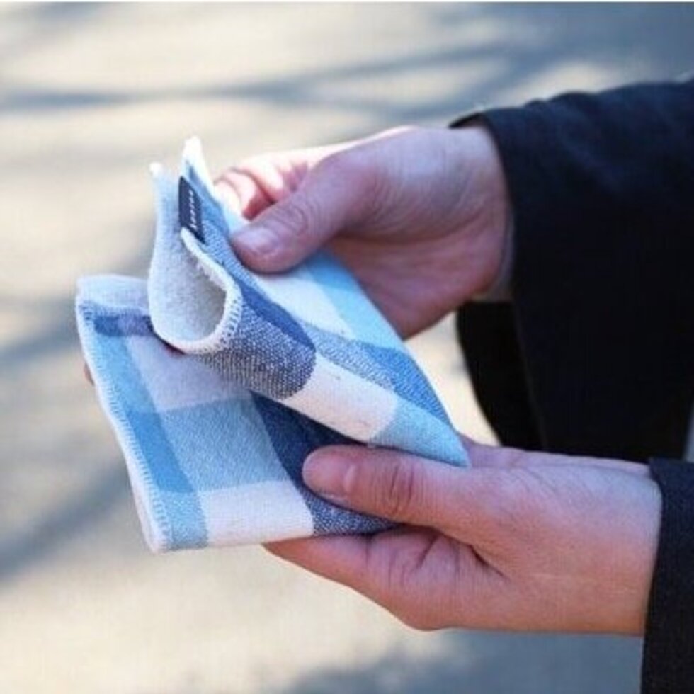 Kontex Block Check Handkerchief Blue | Kontex | Miss Arthur | Home Goods | Tasmania