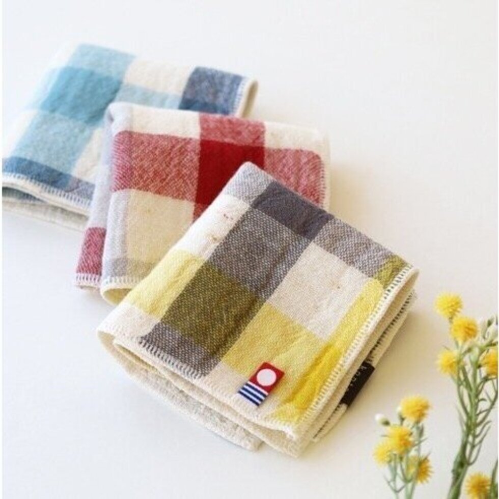 Kontex Block Check Handkerchief Yellow | Kontex | Miss Arthur | Home Goods | Tasmania