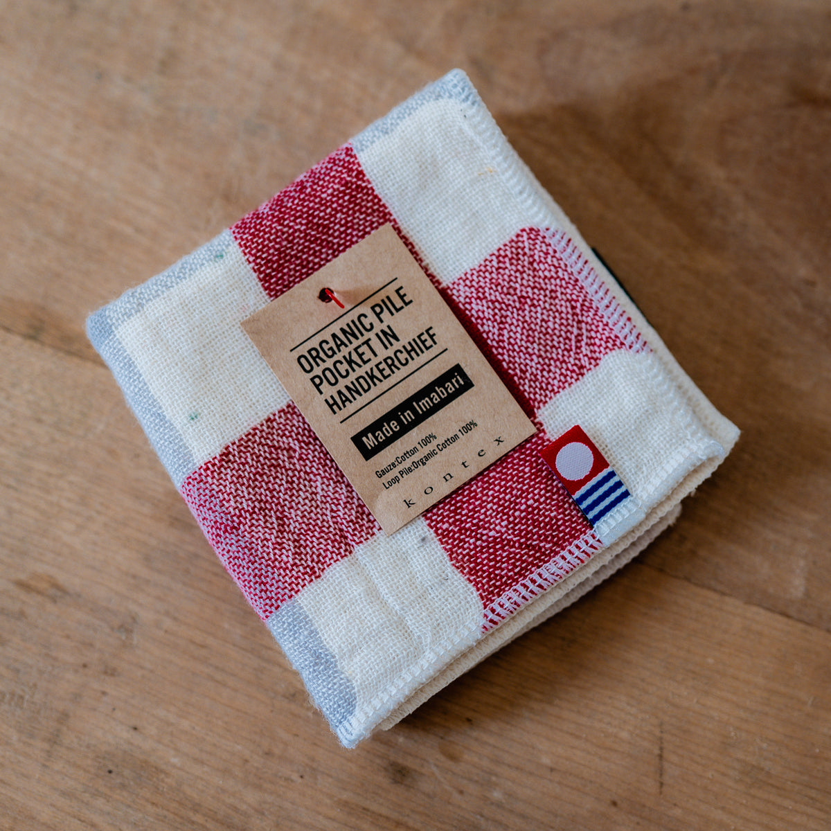 Kontex Block Check Handkerchief Red | Kontex | Miss Arthur | Home Goods | Tasmania
