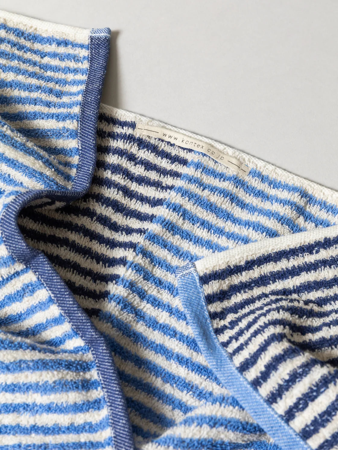 Kontex Hemp Stripe Bath Towel Blue | Kontex | Miss Arthur | Home Goods | Tasmania