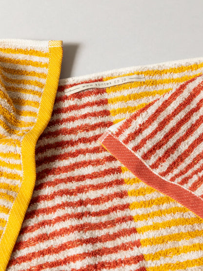 Kontex Hemp Stripe Bath Towel Yellow