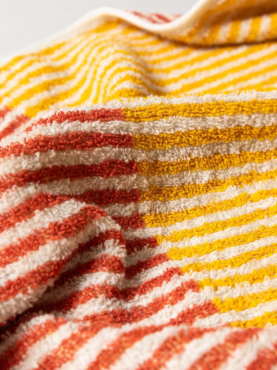 Kontex Hemp Stripe Bath Towel Yellow
