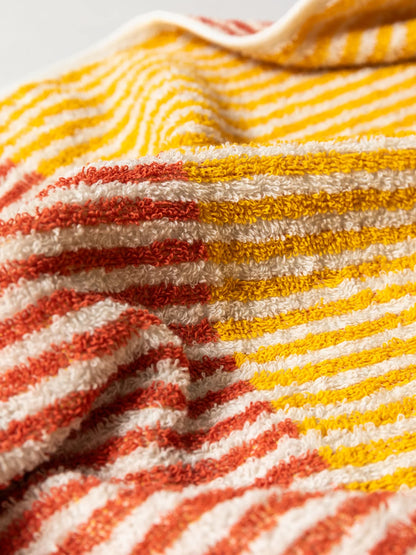 Kontex Hemp Stripe Bath Towel Yellow