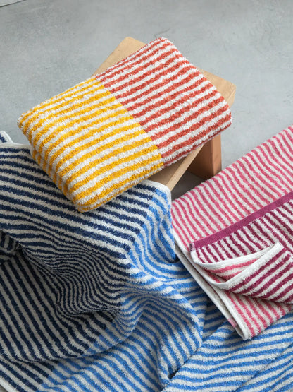 Kontex Hemp Stripe Bath Towel Blue | Kontex | Miss Arthur | Home Goods | Tasmania