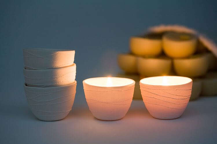 Northern Light Ceramic Tealight Bowl