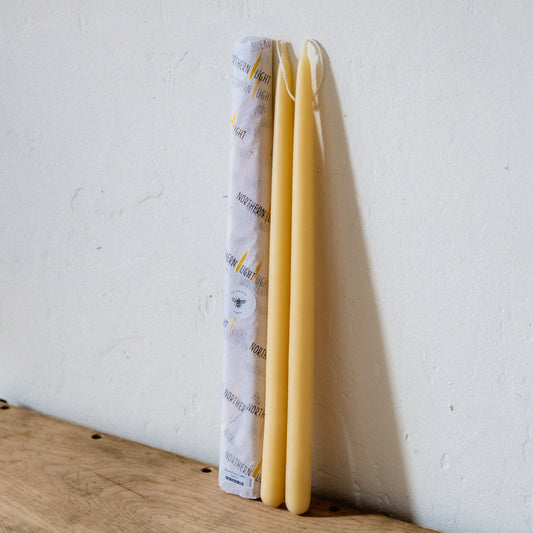 Northern Light Beeswax Dinner Candles Pack of 2 | Northern Light | Miss Arthur | Home Goods | Tasmania