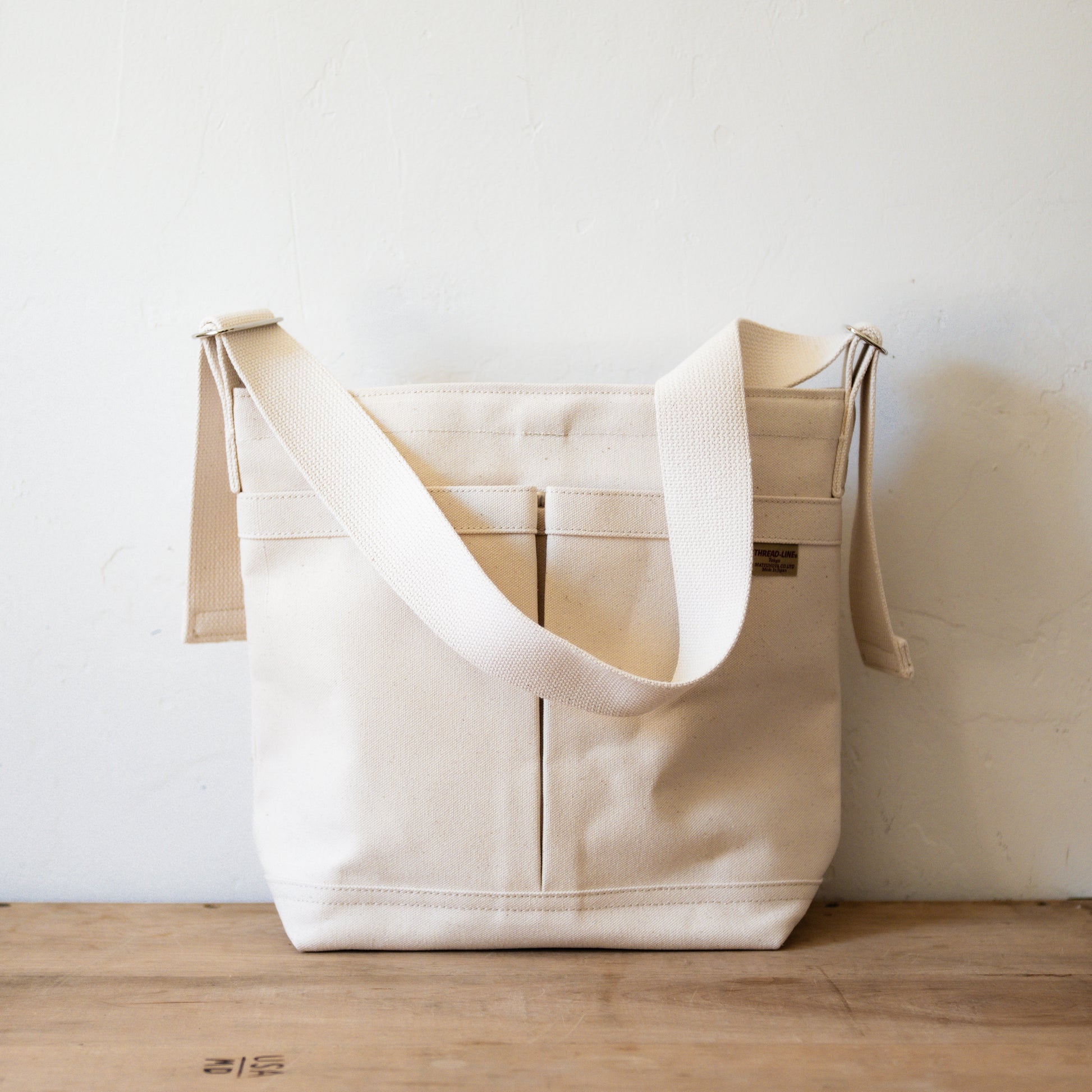 Threadline Canvas 2 Pocket Shoulder Bag Off-White | Threadline | Miss Arthur | Home Goods | Tasmania