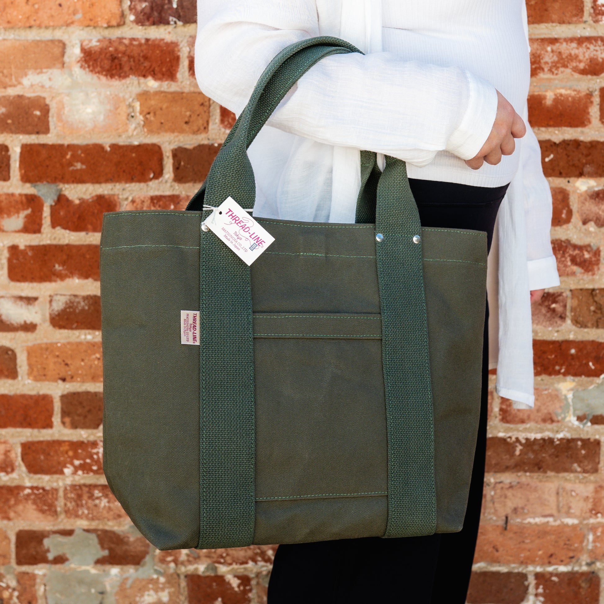 Threadline Heavy Canvas Tote Medium Green | Threadline | Miss Arthur | Home Goods | Tasmania