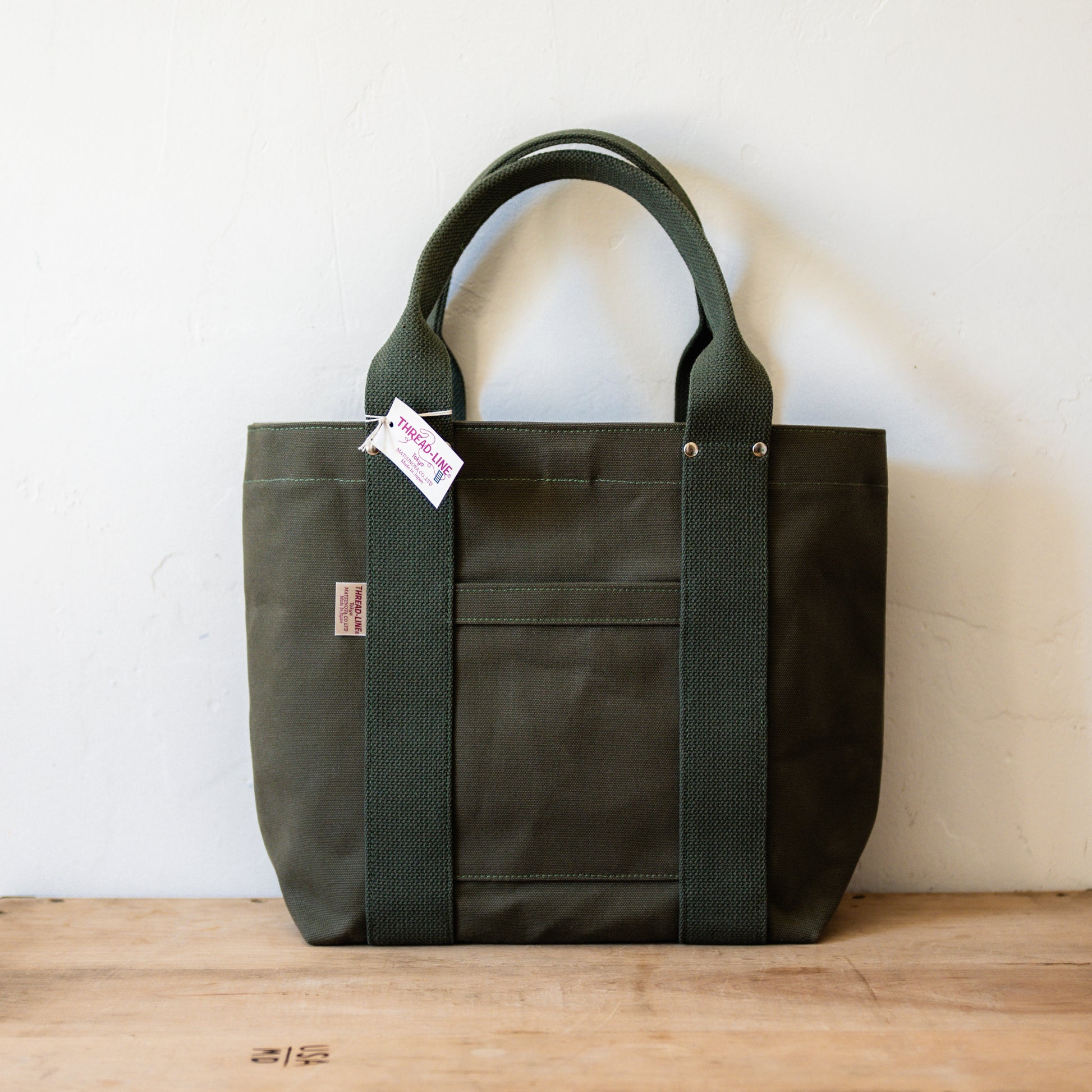 Threadline Heavy Canvas Tote Medium Green | Threadline | Miss Arthur | Home Goods | Tasmania
