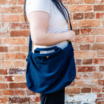 V.D.L.C Horizontal Tote Bag VC-9 Dark Blue