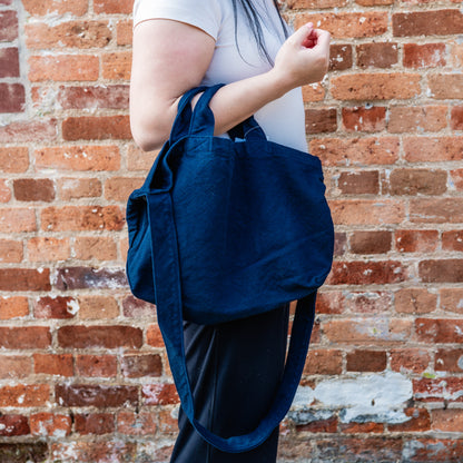 V.D.L.C Horizontal Tote Bag VC-9 Dark Blue