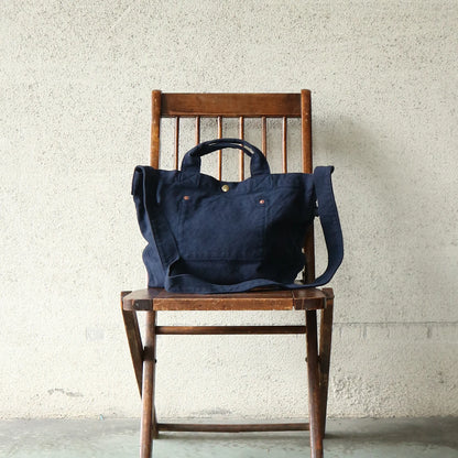 V.D.L.C Horizontal Tote Bag VC-9 Dark Blue