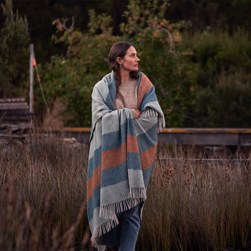Waverley Mills Recycled Breezy Throw Lake