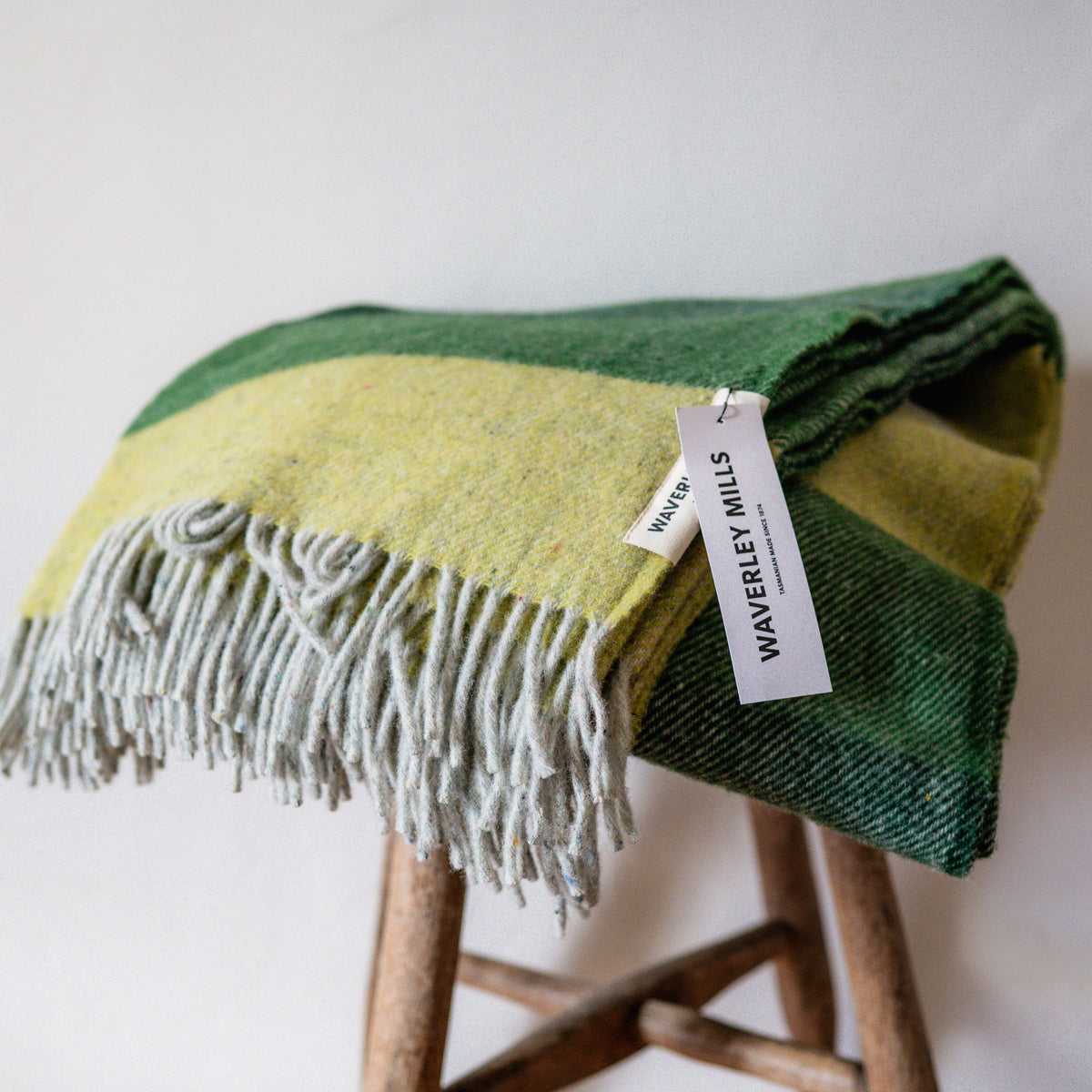 Waverley Mills Recycled Breezy Throw Moss | Waverley Mills | Miss Arthur | Home Goods | Tasmania