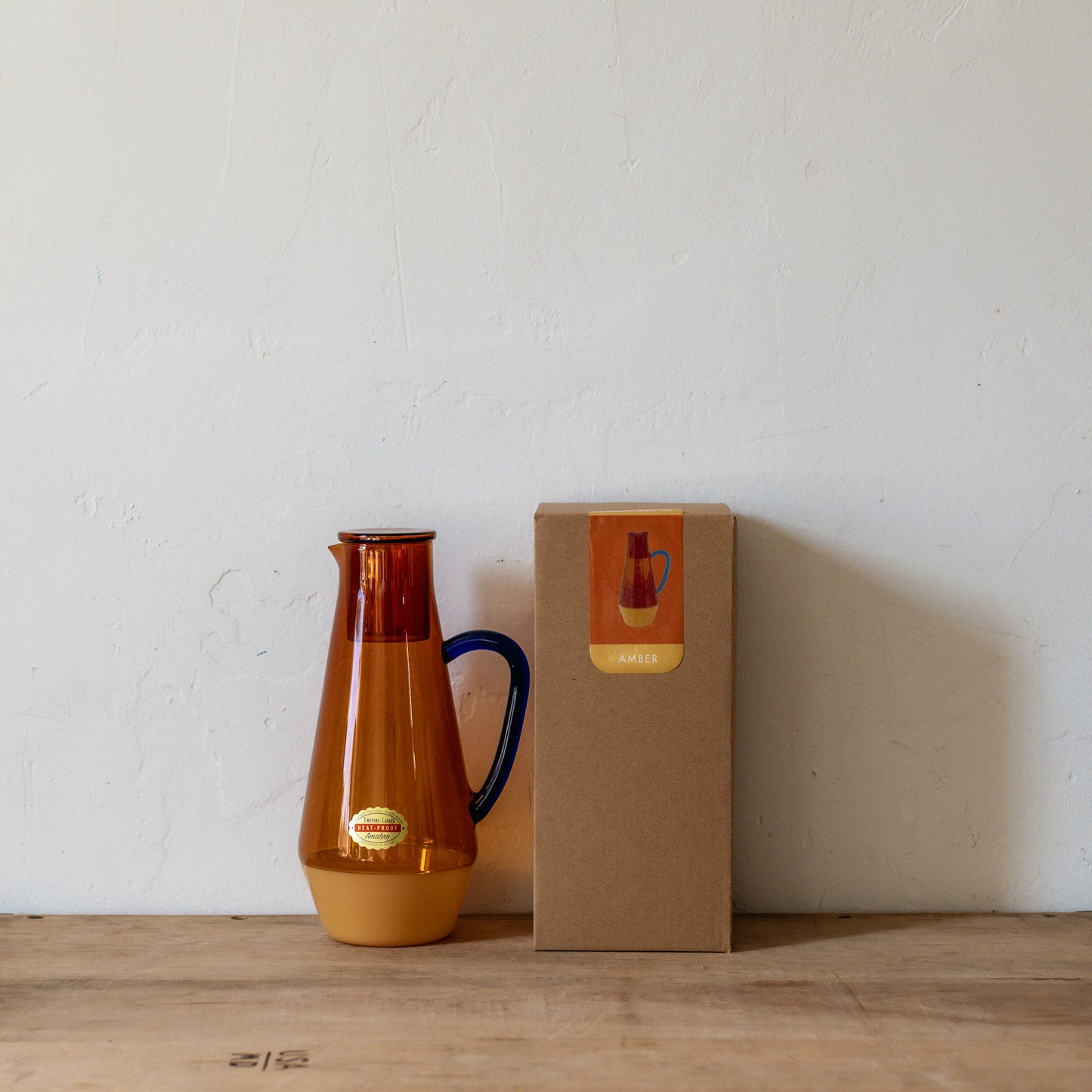 Amabro Two Tone Glass Carafe Amber